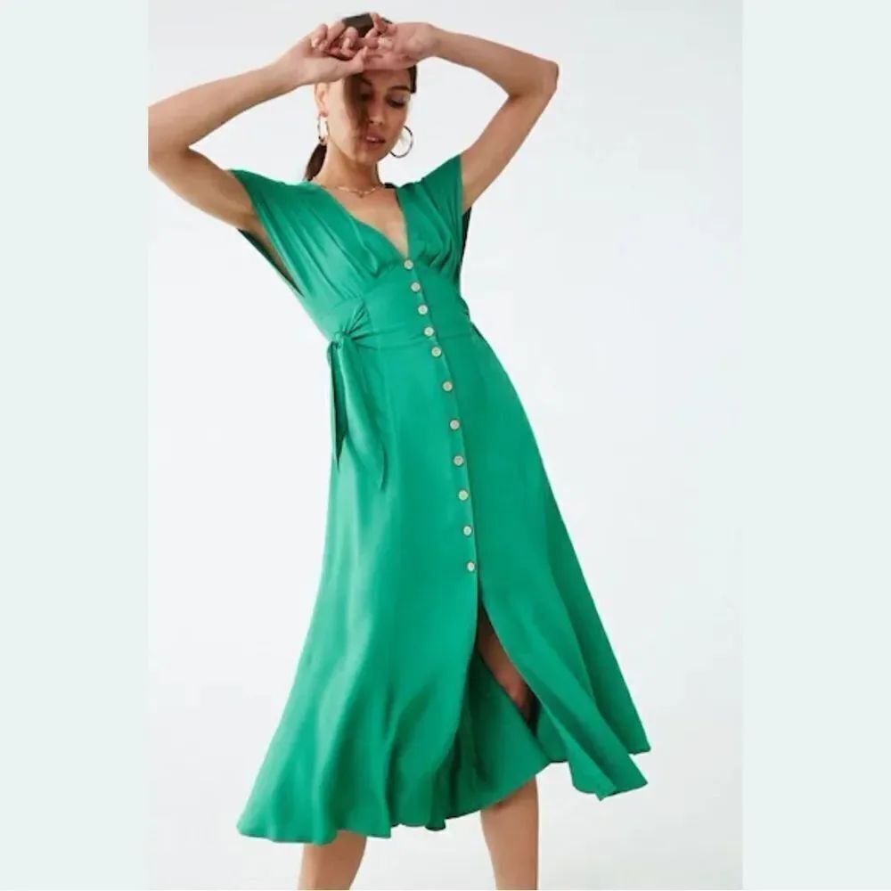 ✨ Button-Front Midi Dress✨